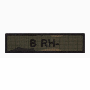Emblemat na rzep 10 x 2,5 cm z Grupą Krwi B RH -
