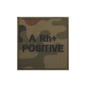Emblemat 9,5 x 9,5cm z grupą Krwi Wz10 z Grupą Krwi A RH +
