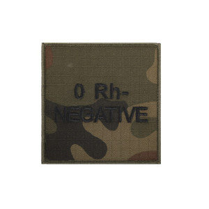 Emblemat 9,5 X 9,5cm Z Grupą Krwi Wz10 Z Grupą Krwi 0 Rh -