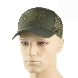 Czapka Baseballówka Z Daszkiem Mesh Flex Rip Stop Z Rzepem Velcro - Army Olive