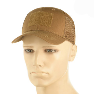 Czapka Baseballówka Z Daszkiem Mesh Flex Rip Stop Z Rzepem Velcro - Coyote Brown