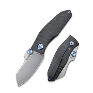 Nóż składany Kubey Monsterdog Flame Titanium, Bead Blasted M390 by Dmitry Osarenko (KB285D)