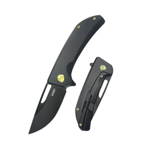 Nóż składany Kubey Hyperion Black Titanium, Black Coated CPM S35VN by Jelly Jerry (KB368B)