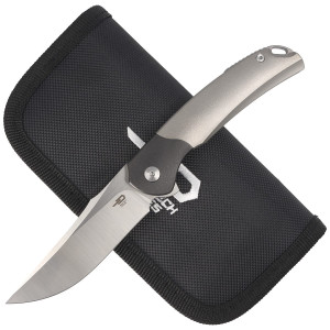 Nóż składany Bestech Supernova Grey Titanium / Black Zirconium, Satin Flat Satin M390 (BT2111A)