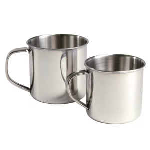 Kubek turystyczny Mil-Tec 300 ml - Srebrny