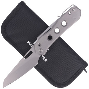 Nóż składany WE Knife Vision R Gray Titanium, Silver Bead Blasted CPM 20CV by Snecx Tan