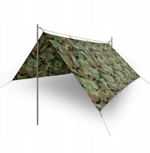 Tarp Płachta Biwakowa 3x3 m Helikon SUPERTARP Rip-Stop - US Woodland