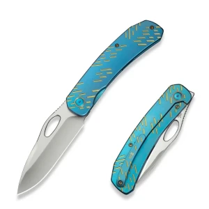 Nóż składany WE Knife Inmate Blue Titanium, Satin CPM 20CV by Jerad Neeve (WE23096B-3)