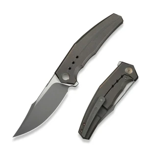 Nóż składany WE Knife Kyklos Bronze Titanium, Gray Stonewashed/Satin M390 (WE23086-2)