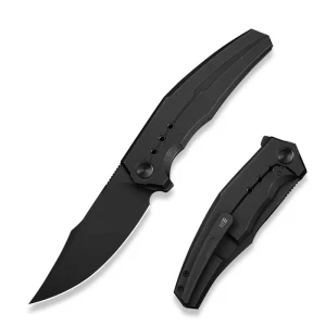 Nóż składany WE Knife Kyklos Black Titanium, Black Stonewashed M390 (WE23086-1)