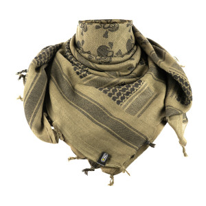 Arafatka chusta ochronna M-Tac Shemagh Pirate Skull - Olive/Black