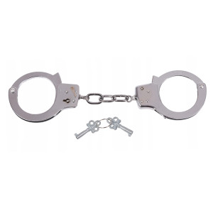 Kajdanki Stalowe Mil-Tec Hand Cuffs - Srebrne