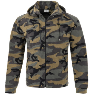 Polar Bluza Polarowa FLEECE MAN z Kapturem - Camo
