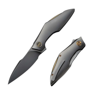 Nóż składany WeKnife Krait Snake Polished Gray Titanium, Polished Gray M390 by Tashi Bharucha (WE24084-3)