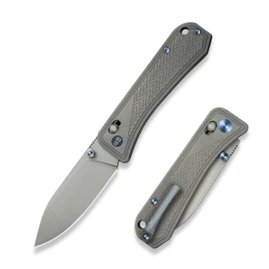 Nóż składany We Knife Bougie Banter Gray Titanium, Gray Stonewashed CPM S45VN by Ben Petersen (WE24009-2)