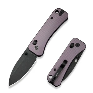 Nóż składany WE Knife Banter 2 Purple Aluminium, Black Stonewashed S35VN by Ben Petersen (WE23075-2)