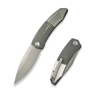 Nóż składany WE Knife Sine Wave Gray/Satin Titanium, Stonewashed M390 (WE23069B-2)