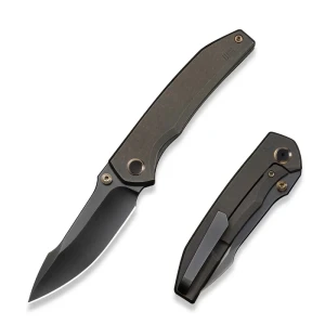 Nóż składany WeKnife Ryson Bronze Titanium, Polished Gray M390 by Sam Tran (WE24086-3)