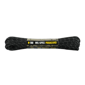 Linka Paracord 3,6 mm M-Tac 550 Mil-Spec - 30m - Black Reflective