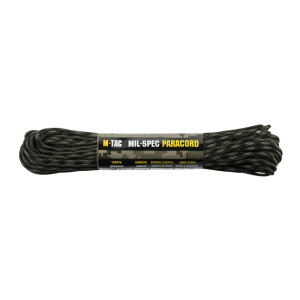 Linka Paracord 3,6 Mm M-tac 550 Mil-spec - 30m - Black Forest