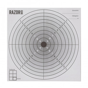 Tarcze Strzeleckie Razorgun 100szt - Papierowa Tarcza 14x14 Cm