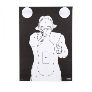 Tarcze Strzeleckie Sylwetkowe TS-9 Francuz 50szt - Papierowa Tarcza 49,5 x 69,5 cm
