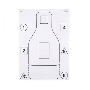 Tarcze Strzeleckie FBI-Q Trening 50szt - Papierowa Tarcza 50x80 cm