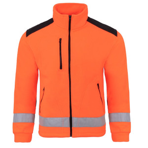 Polar Bluza Polarowa FLEECE MAN - Red Fluo/Black