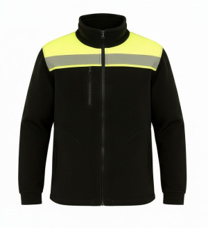 Polar Bluza Polarowa Moontex 450 Hv Neostar - Black/gold Fluor