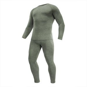Bielizna Termoaktywna Męska Wełna Merino Komplet M-Tac - Olive