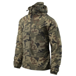 Kurtka Przeciwdeszczowa Wiatrówka Męska Helikon Windrunner Windpack - Pl Woodland