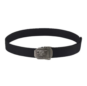 Pasek do Spodni Parciany Wojskowy Helikon Klamra Navy SEALs - Czarny