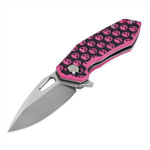 Nóż Taktyczny Składany M-Tac Type 12 Skull - Black/Pink/Steel