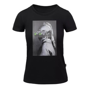 Koszulka Damska T-Shirt z Nadrukiem Helikon (NVG Girl) - Czarna