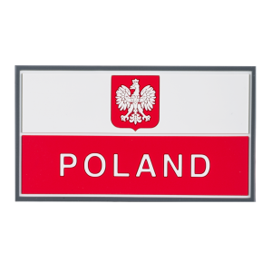 Naszywka na Rzep Morale Patch Helikon Flaga PVC POLAND 9x5 cm