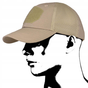 Czapka Baseballowa Camo Mesh - Piaskowa