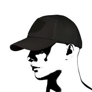 Czapka Baseballowa Camo Mesh - Czarna