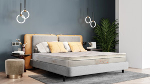 Saltea Ortopedica Green Future Merinos Wool 160x200 cm, memory foam, moale, 24 cm, anatomica, ergonomica, husa cu fibra de lana merinos, antialergica
