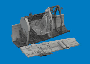 Supermarine Spitfire Mk.Vb - Cockpit (for Eduard Kits / 3D-Printed)