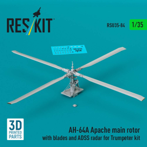 AH-64 A Apache - Main Rotor with Blades and ADSS Radar (for Trumpeter Kits / 3D-Printed)