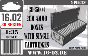 2cm Ammo Boxes With Single Cartridges