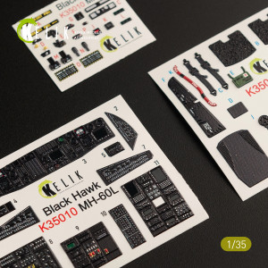MH-60L Black Hawk Interior 3D Decals For Kitty Hawk Kit