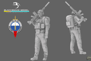 French Modern SAS - 1st Marine Infantry Parachute Regiment Soldier 3 (1 figure)