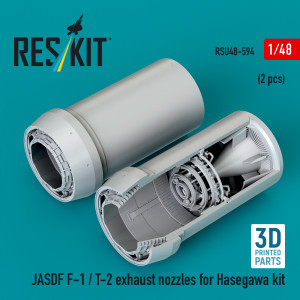 JASDF F-1 / T-2 - 3D-Printed Exhaust Nozzles (for Hasegawa Kits)