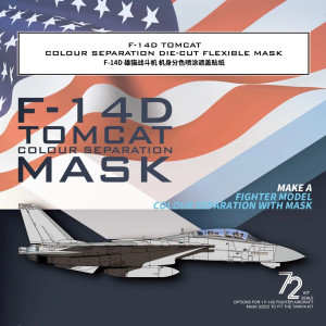 Grumman F-14 D Tomcat - Colour Separation Die-Cut Flexible Mask for Accurate Airframe Painting (for Tamiya 60795 Kit)
