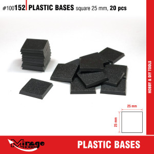 Plastic Base - Square 25 mm (20 pcs)