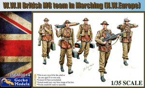 W.W.II British MG Team In Marching N.W. Europe