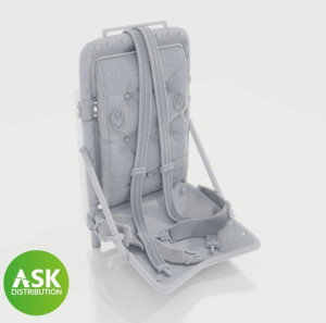 North American P-51 D Mustang - Seat WITH Seat Belts (for Eduard Kits / 3D-Printed)