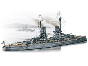 WWI German battleship König model kit