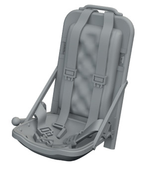 North American P-51 D Mustang - 3D-Printed Seat with Integral Seat Belts (for Arma Hobby Kits)